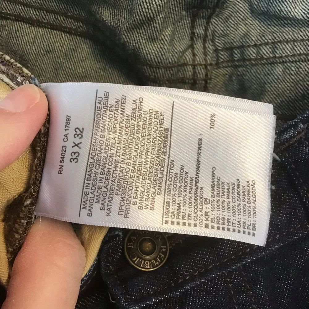 Banana Republic Men's Dark Blue Straight Leg Jeans 33X32
